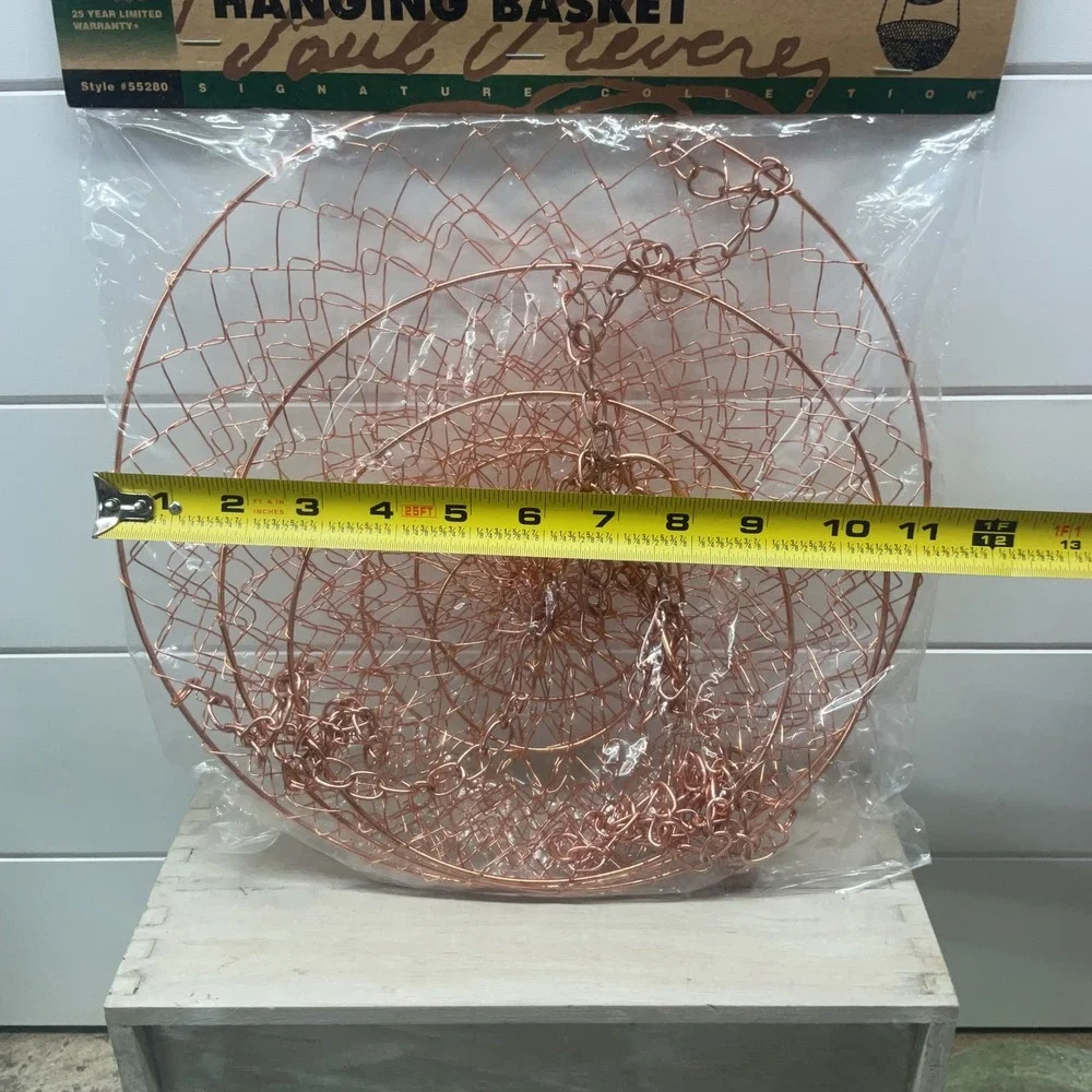 Revere Ware Paul Revere Signature 3 Tier Hanging Basket Copper Wire Vintage